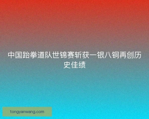 中国跆拳道队世锦赛斩获一银八铜再创历史佳绩